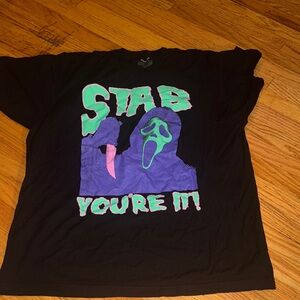 T.J.Maxx Ghostface “stab you’re it!” Tee